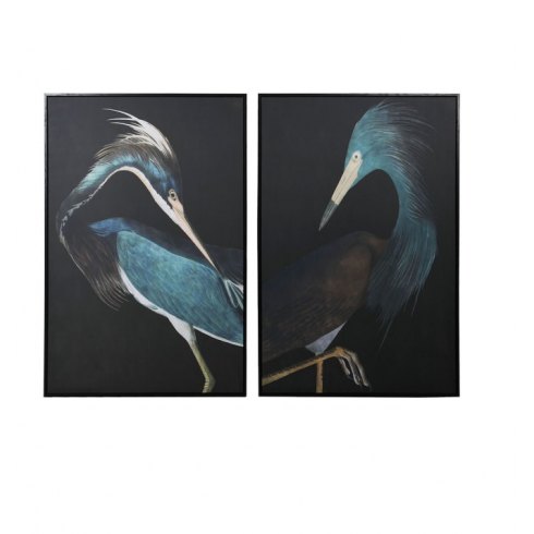 Pair of Blue Crane Canvas