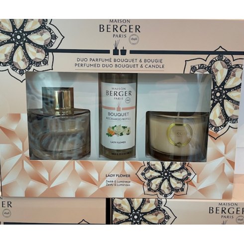 Eternity Nude Mini Bouquet & Candle Duo Gift Box Set