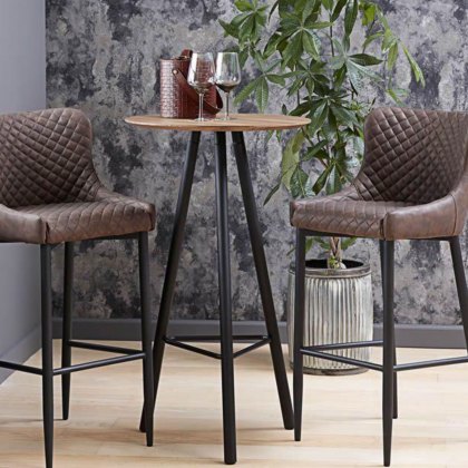 Ontario Tall Bar Stool in Vintage Brown PU