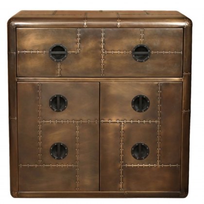 Aviator Chest Desk - Vintage Jet Brass