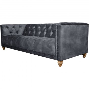 Christchurch Extra Large Sofa in Classic Velvet Ash Grey