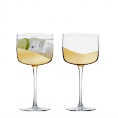 Set of Two Wave Gin Glasses