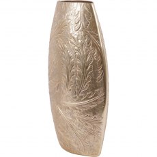 Winspear Gold Leaf Oval Barrel Vase