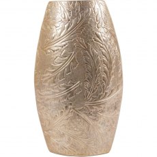 Winspear Gold Leaf Oval Barrel Vase