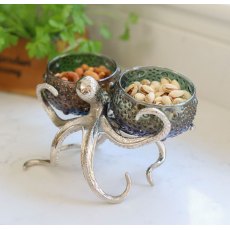 Octopus Holder with Two Small Glass Bowls