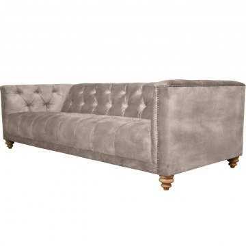 Christchurch Extra Large Sofa in Classic Velvet Soft Mink