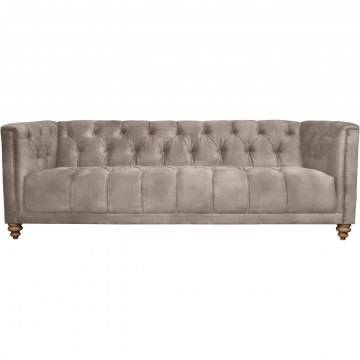 Christchurch Extra Large Sofa in Classic Velvet Soft Mink