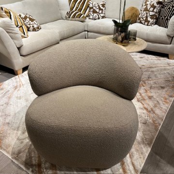 Bremen Swivel Chair In Umbria Boucle Fabric Swatch