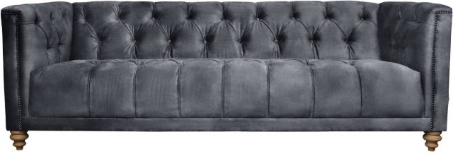 Christchurch Extra Large Sofa in Classic Velvet Ash Grey