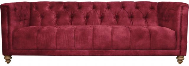 Christchurch Extra Large Sofa in Classic Velvet Cherry Red