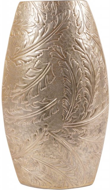 Winspear Gold Leaf Oval Barrel Vase