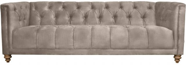 Christchurch Extra Large Sofa in Classic Velvet Soft Mink