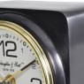 Timex Solid Aluminium Black Square Carriage Mantel Clock