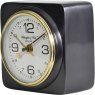 Timex Solid Aluminium Black Square Carriage Mantel Clock