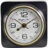 Timex Solid Aluminium Black Square Carriage Mantel Clock