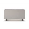 Asti Three Door Ceramic-Top Sideboard in Light Grey Lacquer