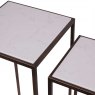 Hera Copper Frame & Ceramic Top Set Of Two Side Tables
