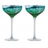 Set of Two Peacock Champagne Glasses