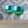 Set of Two Peacock Gin Glasses