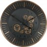 Millennium Wall Clock with Moving Dials in Black/Bronze Finish