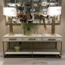 Ritz 3 Drawer Console Table with Shelf in Grey Oak Veneer