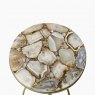 Gretan - Natural Agate Mineral Side Table