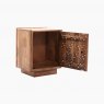 Botanical Fretwork End Table in Mango Wood