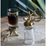 Set of Two Stag Shot Glasses In Gold Finish