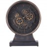 Palladium Mantel Clock with moving Dials Black Gold