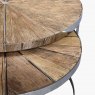 Sunburst Reclaimed Wood Nesting Coffee Tables