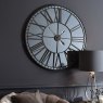 Skeleton Mirrored Wall Clock 80cm